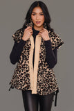 Keren Tan & Brown Leopard Fleece Vest