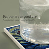 Ceramic Coaster Colorado Bigfoot Skis Starry Night