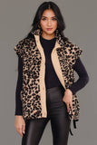 Keren Tan & Brown Leopard Fleece Vest