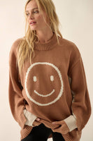 Courtney Smiley Face Contrast Stripe Panel Sweater