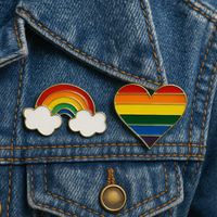 Heart Pride Rainbow Pin