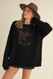 Sloane Western Boot & Hat Sweater