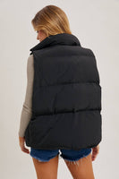 Claire Denim Layered Puffer Vest