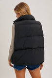 Claire Denim Layered Puffer Vest