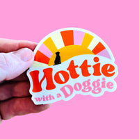Dog Mom Sticker - Hottie with a Doggie