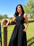 Brandi Midi Dress: Black