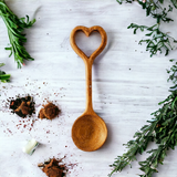 Wooden Hand Carved-Heart Spoon