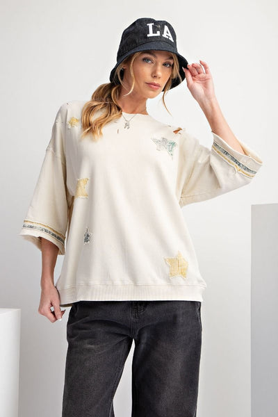 Star Patch Work Top