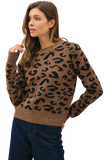 LEOPARD CREWNECK SWEATER