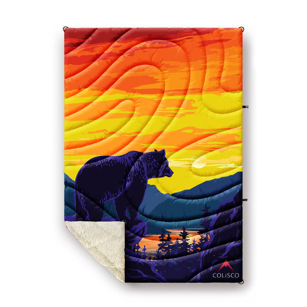 Colorado Bear Horizon Sherpa Eco-Performance Blanket-52"x75"