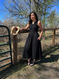 Brandi Midi Dress: Black