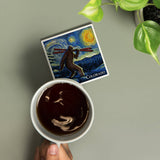 Ceramic Coaster Colorado Bigfoot Skis Starry Night