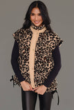 Keren Tan & Brown Leopard Fleece Vest