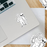 Bigfoot and Aliens Sticker: 3
