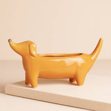 Dachshund Standing Dog Planter