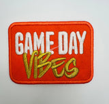 GAME DAY VIBES IRON ON PATCH: Orange