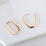 Bar Oval Hoop Earrings