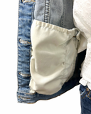 Celestial Sacred Heart Denim Jacket Small