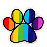 Pride Rainbow Paw Print Sticker