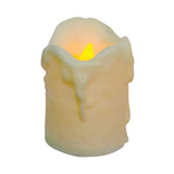 Ivory Dripped Pillar 3x4" timer candle