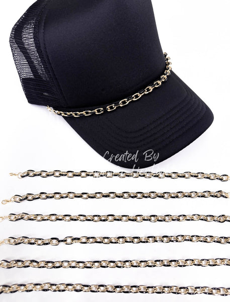 Hat Chain Black/Gold Links