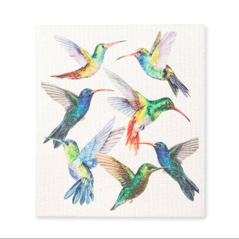 Colorful Hummingbirds Dishcloth – Tri Heart Designs
