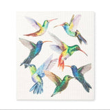 Colorful Hummingbirds Dishcloth