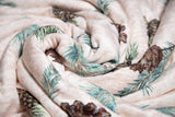 Pinecone Rustic Cabin Throw Blanket