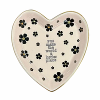 You Make The World... Heart Shaped Trinket Tray