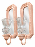 Vintage Pink wall sconces s/2
