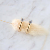 CZ Huggie Hoop Earrings