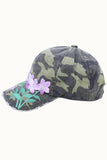Floral Embroidered & Bejeweled Hat