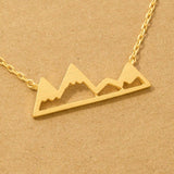 Mountain Cutout Pendant Necklace