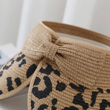 Skyler Leopard Print Foldable Straw Hat