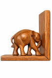 Vintage Elephant Wooden Bookends