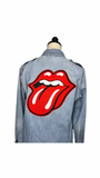Rolling Stone Patch Denim Shirt