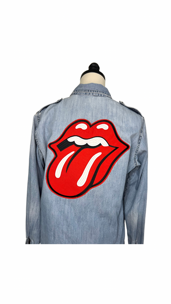 Rolling Stone Patch Denim Shirt