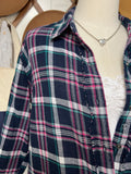 Lucy Plaid Flannel with Eye Patch