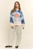 Scenic Mountain Landscape Half-Zip Sweater