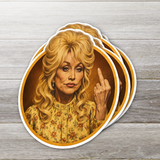 Dolly Parton Humor Sticker: 3"