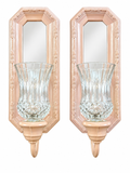 Vintage Pink wall sconces s/2