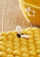 Bee Felt Hexagon Trivet