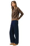 LEOPARD CREWNECK SWEATER