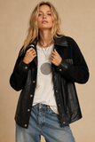 Kaya Faux Leather & Sherpa Shacket