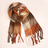 Brown Check Scarf