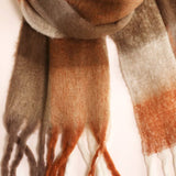 Brown Check Scarf