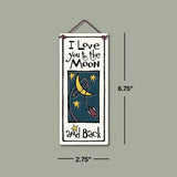 Moon and Back Ceramic Quote Tile Hand Glazed