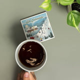 Ceramic Coaster Colorado, Retro Ski Resort