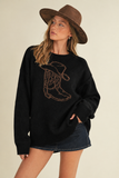 Sloane Western Boot & Hat Sweater