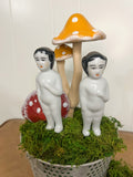 Ruby -Porcelain Girl Plant Stake